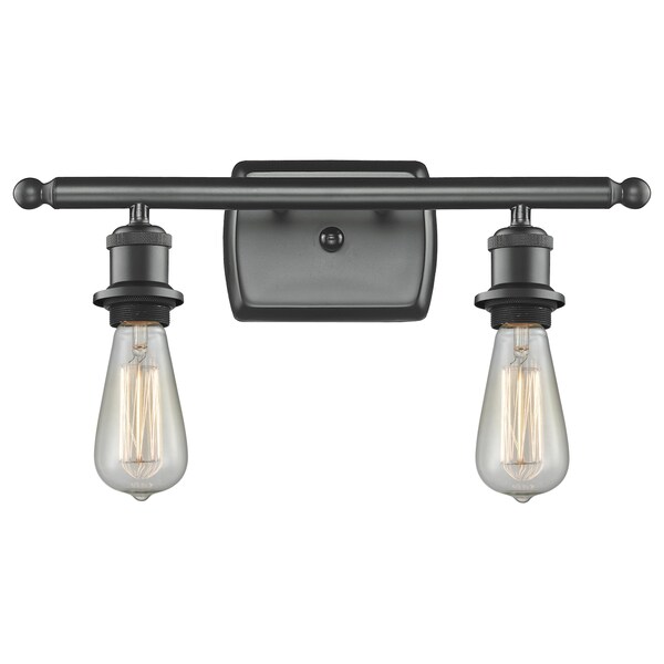 Innovations Lighting 2 Light Vintage Dimmable Led Bathroom Fixture 516-2W-BK-LED
